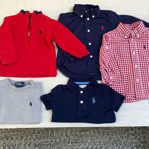 Polo Ralph Lauren bundle of boys 5 shirts in size 12 mos